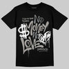 Jordan 9 Cool Grey DopeSkill T-Shirt No Money No Love Typo Graphic Streetwear - Black