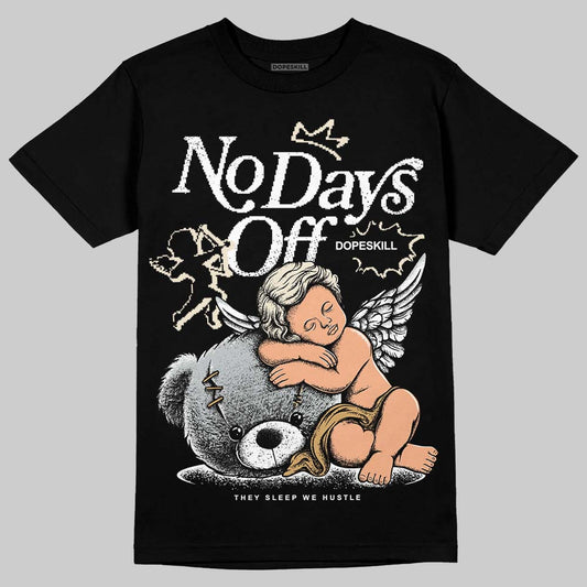 Jordan 5 Retro Reverse Metallic DopeSkill T-Shirt New No Days Off Graphic Streetwear - Black