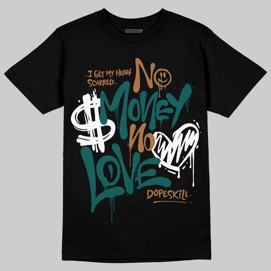 Adidas Samba OG Leopard Pack Collegiate Green DopeSkill T-Shirt No Money No Love Typo Graphic Streetwear - Black