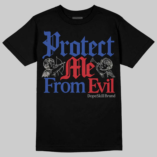 Jordan 4 “Rare Air” DopeSkill T-Shirt Protect Me From Evil Graphic Streetwear - black