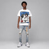 “True Blue” 3s DopeSkill Oversize Print T-Shirt Real Ones Choose Loyalty Graphic