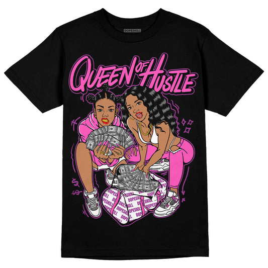 Jordan 4 GS “Hyper Violet” DopeSkill T-Shirt Queen Of Hustle Graphic Streetwear - Black