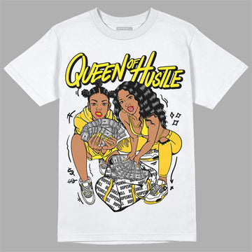 Jordan 4 Retro “Vivid Sulfur” DopeSkill T-Shirt Queen Of Hustle Graphic Streetwear - White 