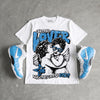 Foamposite Pro “UNC” DopeSkill Oversize Print T-Shirt Real Ones Choose Loyalty Graphic
