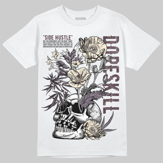 A Ma Maniére x Air Jordan 3 Black Violet Ore DopeSkill T-Shirt Side Hustle Graphic Streetwear - White