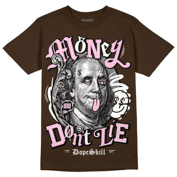 Jordan 11 Retro Neapolitan DopeSkill Velvet Brown  T-Shirt Money Don't Lie Graphic Streetwear