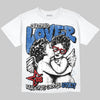 Jordan 3 "True Blue" DopeSkill Oversize Print T-Shirt Real Ones Choose Loyalty Graphic Streetwear - White