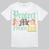 SB Dunk Low Rodeo Tourmaline DopeSkill T-Shirt Protect Me From Evil Graphic Streetwear - White