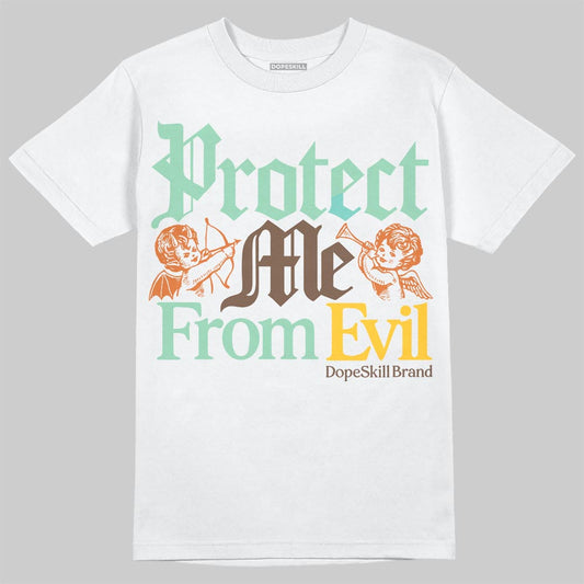 SB Dunk Low Rodeo Tourmaline DopeSkill T-Shirt Protect Me From Evil Graphic Streetwear - White
