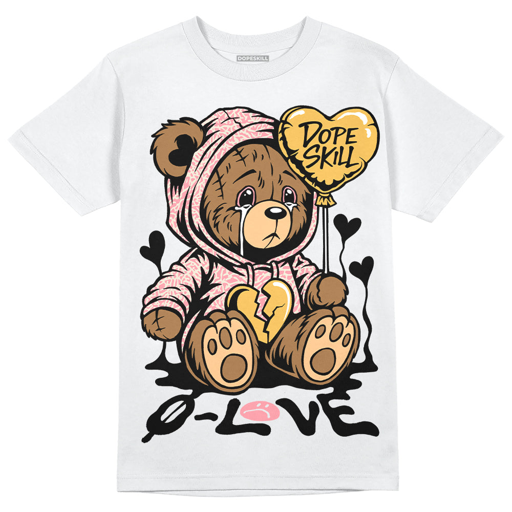 Jordan 3 GS “Red Stardust” DopeSkill T-Shirt Broken Bear Graphic Streetwear - White