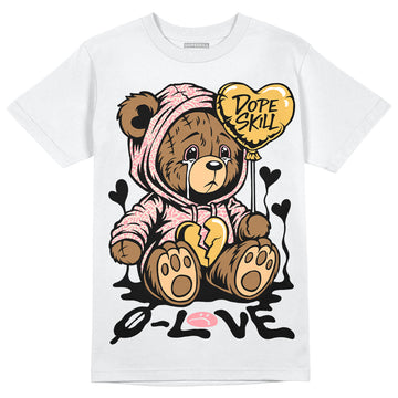 Jordan 3 GS “Red Stardust” DopeSkill T-Shirt Broken Bear Graphic Streetwear - White