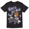 Jordan 5 Retro Low Indigo Haze DopeSkill T-Shirt Money Is Our Motive Bear Graphic Streetwear  - Black