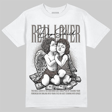 Jordan 4 Retro Cave Stone DopeSkill T-Shirt Real Lover Graphic Streetwear - White