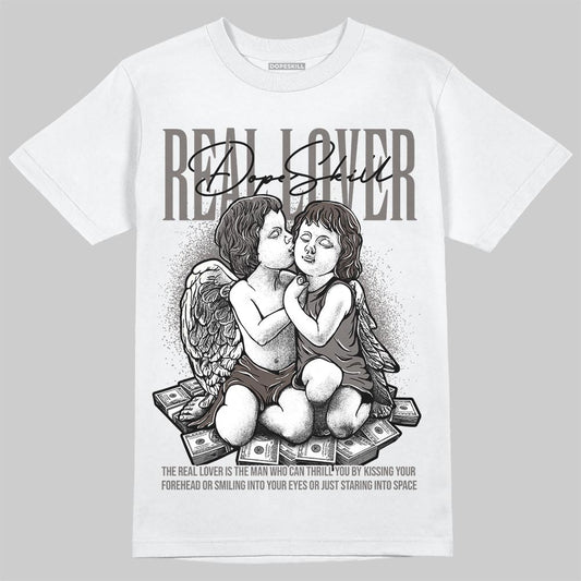 Jordan 4 Retro Cave Stone DopeSkill T-Shirt Real Lover Graphic Streetwear - White