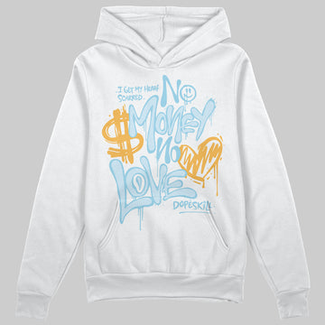 Vans Knu Stack Vintage Satin Dream Blue DopeSkill Hoodie Sweatshirt No Money No Love Typo Graphic Streetwear - White