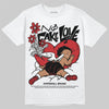 Jordan 12 Retro Flu Game (2025) DopeSkill T-Shirt No Fake Love Graphic Streetwear - White