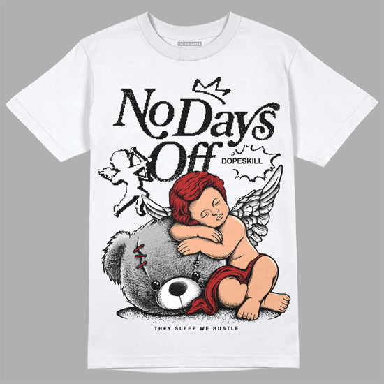 Jordan 14 "Black/White" DopeSkill T-Shirt New No Days Off Graphic Streetwear - White 