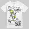 Jordan 4 GS “Light Lemon Twist” DopeSkill T-Shirt Play together, Stay together Graphic Streetwear - White