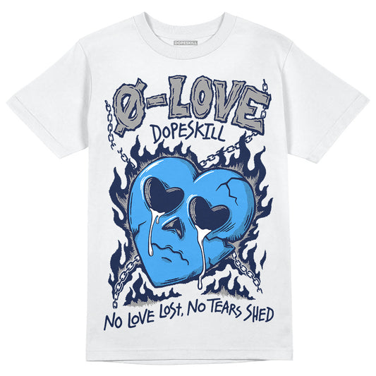 Jordan 3 "Midnight Navy" DopeSkill T-Shirt No Love Graphic Streetwear - WHite