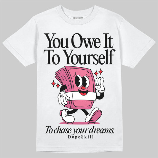 Diesel Pink S - Serendipity Pro-X1 Trainers DopeSkill T-Shirt Owe It To Yourself Graphic Streetwear - White 