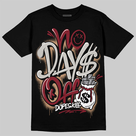 Adidas SAMBA OG ‘Collegiate Burgundy’ DopeSkill T-Shirt No Days Off Graphic Streetwear - Black