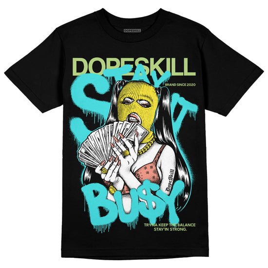 New Balance 9060 “Cyan Burst” DopeSkill T-Shirt Stay It Busy Graphic Streetwear - Black