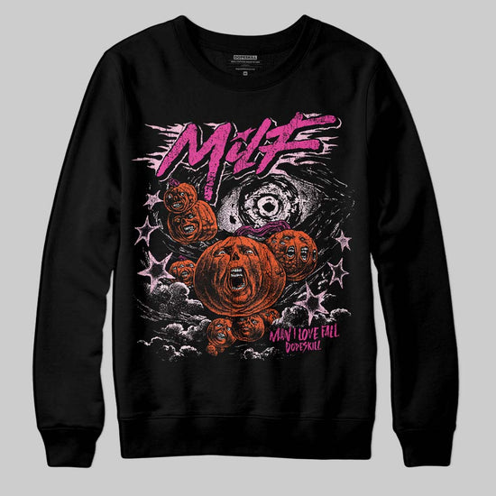 Pink Sneakers DopeSkill Sweatshirt MILF Graphic Streetwear - Black