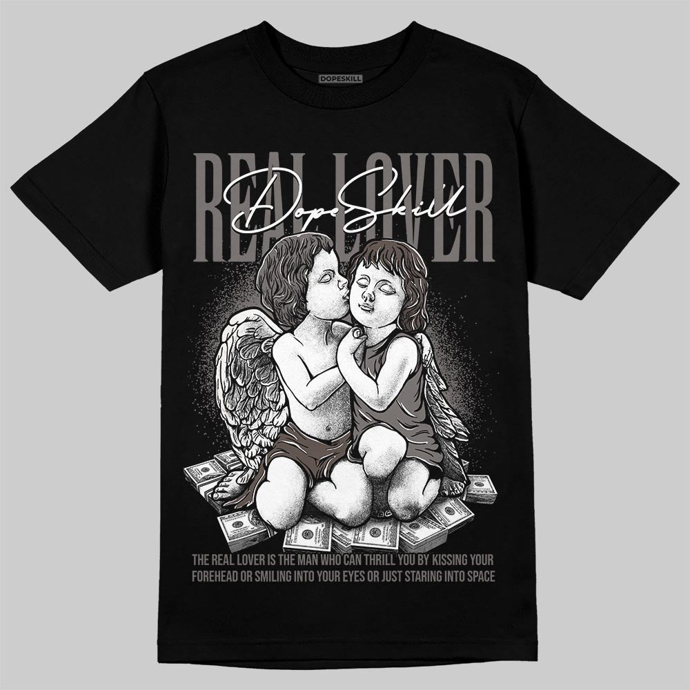 Jordan 4 Retro Cave Stone DopeSkill T-Shirt Real Lover Graphic Streetwear - Black