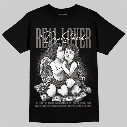 Jordan 4 Retro Cave Stone DopeSkill T-Shirt Real Lover Graphic Streetwear - Black