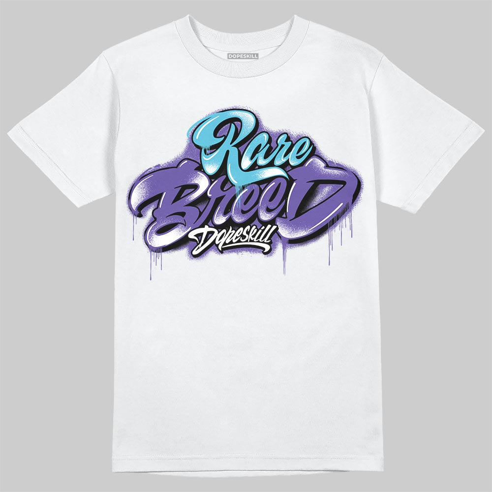 Jordan 8 Retro 'Aqua' 2025 DopeSkill T-Shirt Rare Breed Type Graphic Streetwear - White