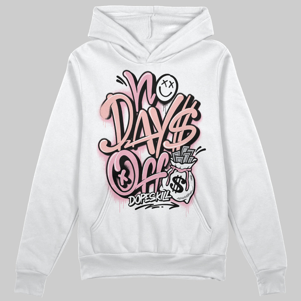 AMIRI White & Pink Stars Court Sneakers DopeSkill Hoodie Sweatshirt No Days Off Graphic Streetwear - White