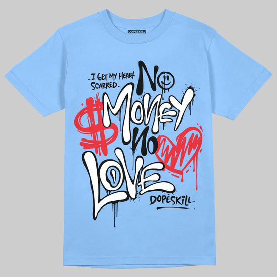 Vans Knu Stack Vintage Satin Dream Blue DopeSkill Blue T-shirt No Money No Love Typo Graphic Streetwear