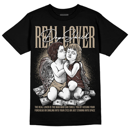 Jordan 1 High OG “Latte” DopeSkill T-Shirt Real Lover Graphic Streetwear - Black