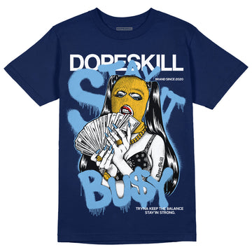 Jordan 1 High OG “First in Flight” DopeSkill Navy T-shirt Stay It Busy Graphic Streetwear