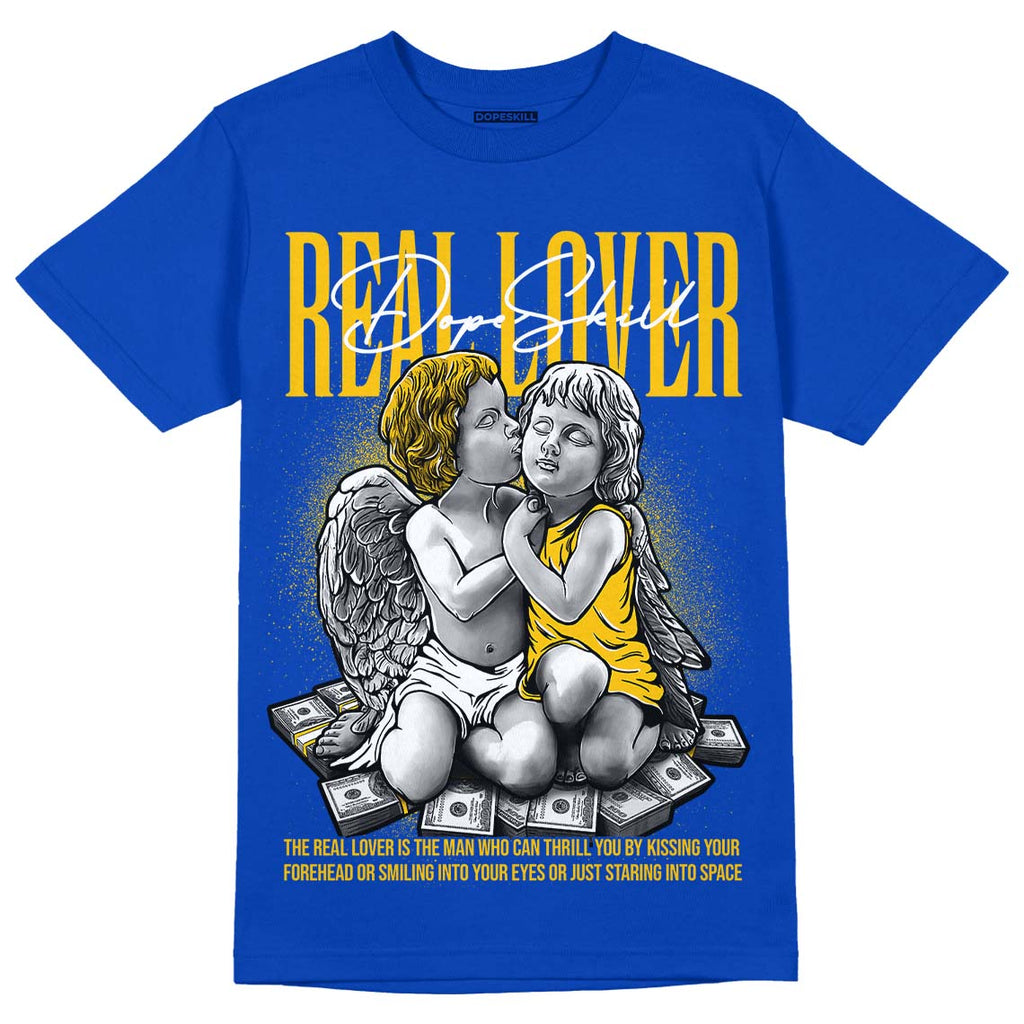Jordan 14 “Laney” DopeSkill Varsity Royal T-Shirt Real Lover Graphic Streetwear