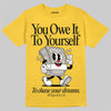 Jordan 5 'Tokyo' DopeSkill T-Shirt Owe It To Yourself Graphic Streetwear - Gold
