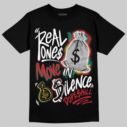 Jordan 3 Mexico 'El Vuelo' DopeSkill T-Shirt Real Ones Move In Silence Graphic Streetwear - Black