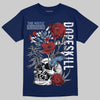 Jordan 1 High OG "Midnight Navy" DopeSkill Navy T-shirt Side Hustle Graphic Streetwear