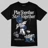 Jordan 4 SB “Summit White/Navy” DopeSkill T-Shirt Play together, Stay together Graphic Streetwear - Black