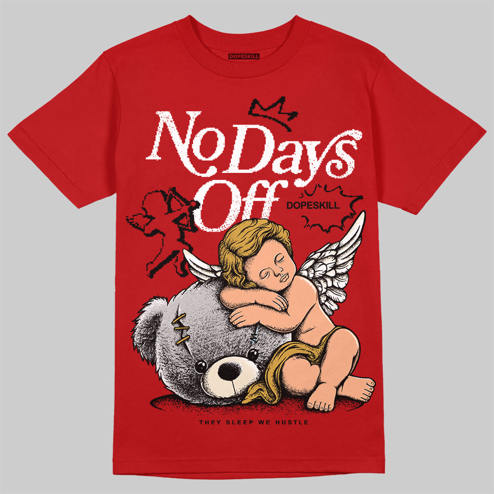 Jordan 1 Retro High OG Black Toe Reimagined DopeSkill T-Shirt New No Days Off Graphic Streetwear - Red