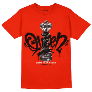 Yeezy Foam Runner Red Dopeskill Vermillion Red T-shirt Queen Chess Graphic Streetwear