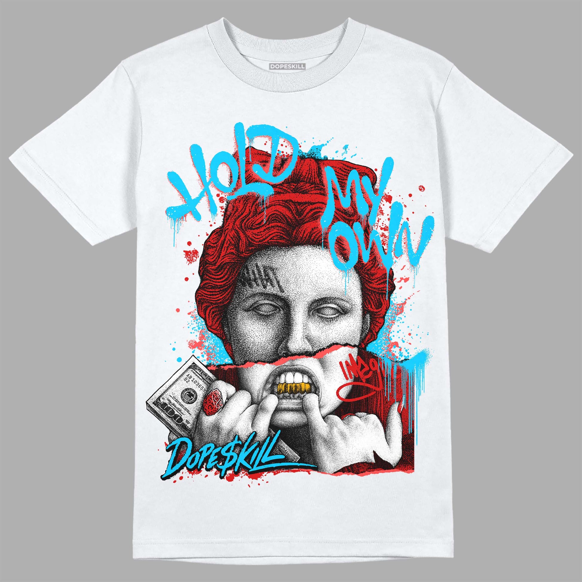 Jordan 12 Retro ‘Gym Red’ DopeSkill T-shirt Hold My Own Graphic Streetwear - White