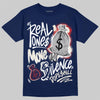 Jordan 11 “Rare Air” DopeSkill T-Shirt Real Ones Move In Silence Graphic Streetwear - Navy