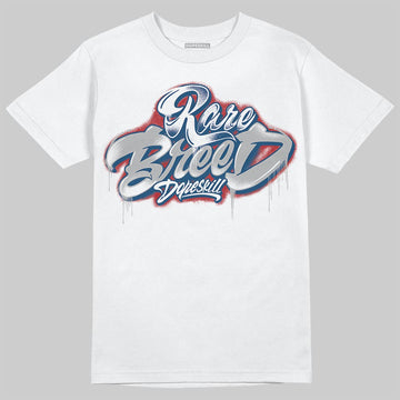 Jordan 12 Retro French Blue (2025) DopeSkill T-Shirt Rare Breed Type Graphic Streetwear - White