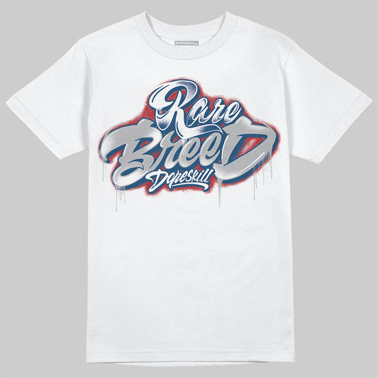 Jordan 12 Retro French Blue (2025) DopeSkill T-Shirt Rare Breed Type Graphic Streetwear - White