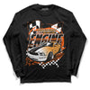 Jordan 12 Retro Brilliant Orange DopeSkill Long Sleeve T-Shirt ENGINE Tshirt Graphic Streetwear - Black