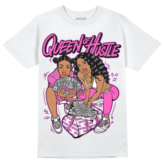 Jordan 4 GS “Hyper Violet” DopeSkill T-Shirt Queen Of Hustle Graphic Streetwear - White