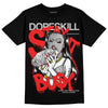 Jordan Spizike Low Bred DopeSkill T-Shirt Stay It Busy Graphic Streetwear - Black 