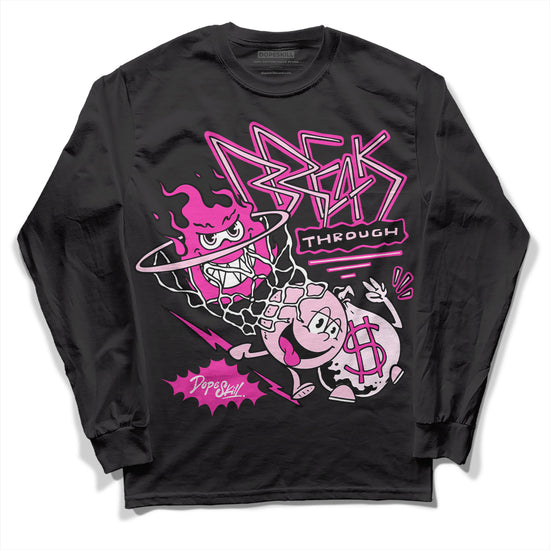 Dunk Low Triple Pink DopeSkill Long Sleeve T-Shirt Break Through Graphic Streetwear - Black