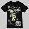 Jordan 4 GS “Light Lemon Twist” DopeSkill T-Shirt Play together, Stay together Graphic Streetwear - black